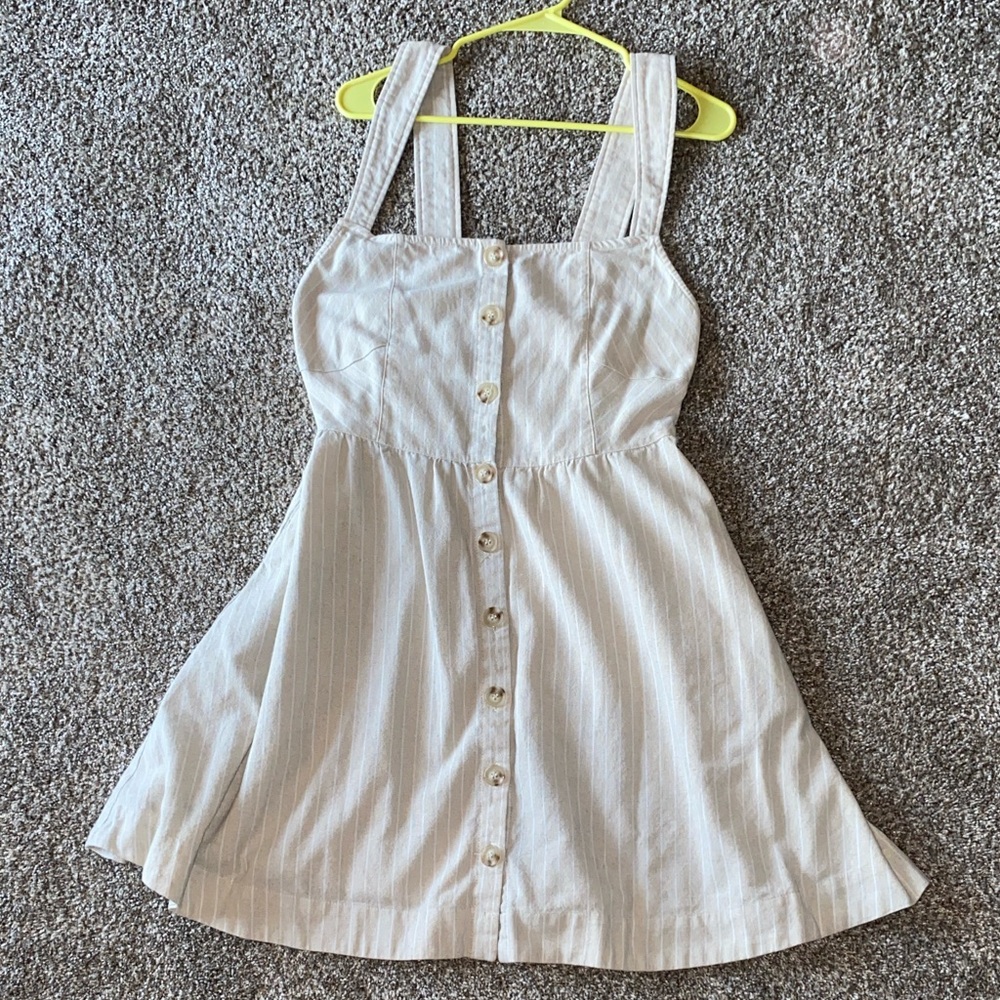 Pinkblush Cream Button-Front Mini Dress - Picture 2 of 3
